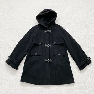 Pendleton Women's Hooded Wool Overcoat, Black